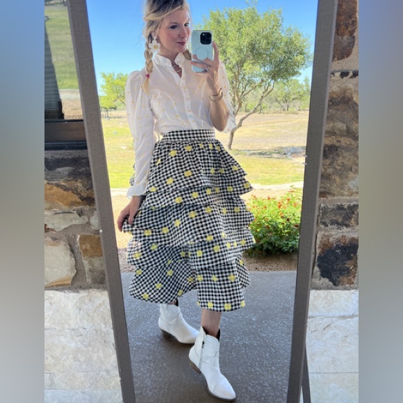BURU Dresses & Skirts - BURU Teagan Skirt in Daisy Gingham